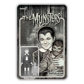 Super7 The Munsters Reaction Wave 3 - Eddie Munster (Grayscale) Action Figure