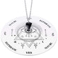 Jetec Wooden Pendulum Board Dowsing Divination Pendulum Witchcraft Altar Supplies With Crystal Necklace And Metaphysical Message Board Kit, 3.9 Inch(White)