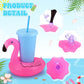 Lenwen 120 Pack Inflatable Drink Holder Pool Drink Floats Inflatable Floating Cup Holders For Adults Summer Swimming Pool Party