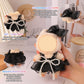 Clothes for 15-17cm Doll  Skirt Set for Dolls  1 Piece Skirt Outfit enhanced Fashion Cute Dress for 15-17cm Dolls Accessories (NO Doll) (Black Bow)