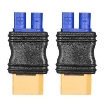 Laisomeke 2 Pack XT60 Male to EC3 Female Mould Type Adapter no Wire Connector Adapter for LiPO Battery