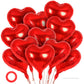 12 Pcs Red Heart Balloons,18 Inch Heart Foil Balloons Love Balloons Valentine Balloons For Birthday Party Wedding Engagement Par