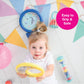Edushape Classic Tambourine For Kids, Yellow - Percussion Musical Instrument Baby Tambourine For Toddlers 1-3, Kids Tambourine Fun Tummy Time, Fine Motor, Auditory And Visual Sensory Development