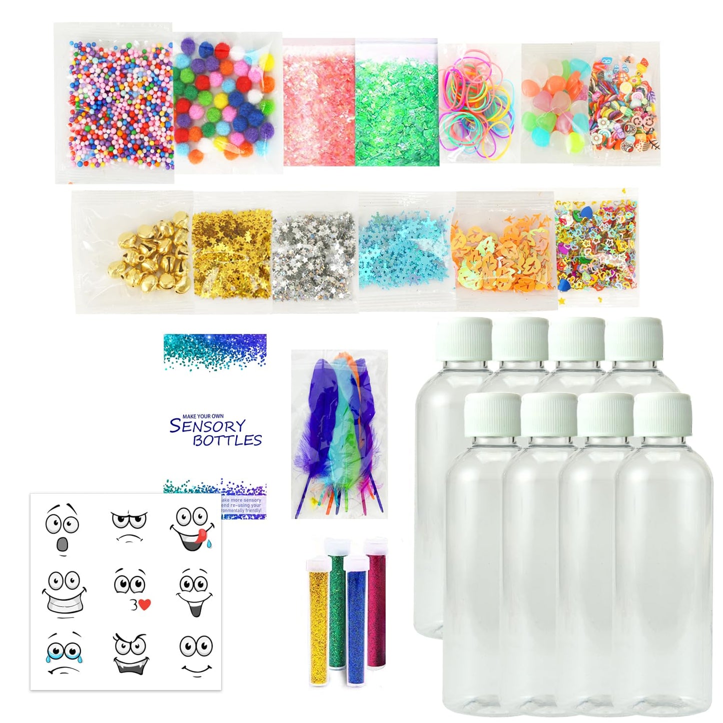 Vmnlooking Calm Down Sensory Bottles For Calm Down Corner Items, Calming Sensory Toys, Sensory Bottles For Social Emotional Lear