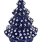 Blue Rose Polish Pottery Dots Tree Luminary