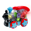 MM TOYS Mini Musical Engine Toy Train with Lights & Sound | Transparent Gear Train Engine for Kids 2+ | Bump n Go 360 Rotation T