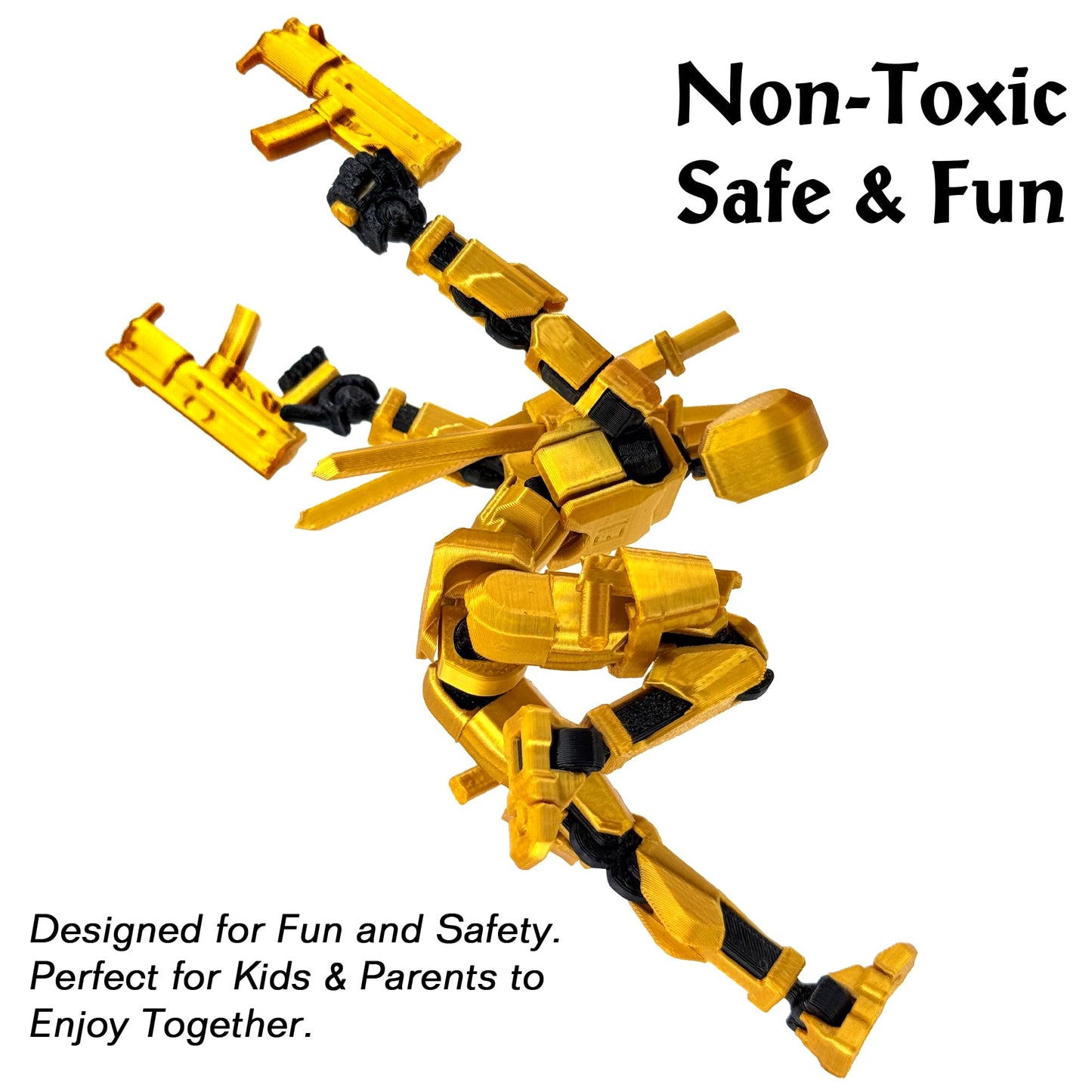 ?Assembled? T13 Action Figure Set  Giant decorative replica blade Titan 13 Robot Action Figure 3D Printed robo 13 Action Fidget Toys Dummy Figure Articulated  T13 for Collectors Desktop Decorations (Laser Purple)