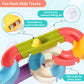 Bosizhang Bath Toys For Toddlers(37Pcs) Duck Water Slide Toy Track With 3 Rotating Suction Cups Toys,Bathtub Toy For Toddlers 4-
