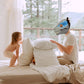 KJOCOS Dino Mask, Dinosaur Velociraptor Raptor Latex Masks Moving Jaw, Animal Head Blank Mask Halloween Costume Party Cosplay Gi