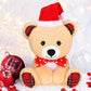 Threan 8 Inch Christmas Stuffed Animal Christmas Plush Toy Doll With Santa Hat Xmas Plush Stuffed Bear Monkey Deer Lion Koalas Panda Dog Elephant For Valentine'S Day, Festival (Little Bear Style)