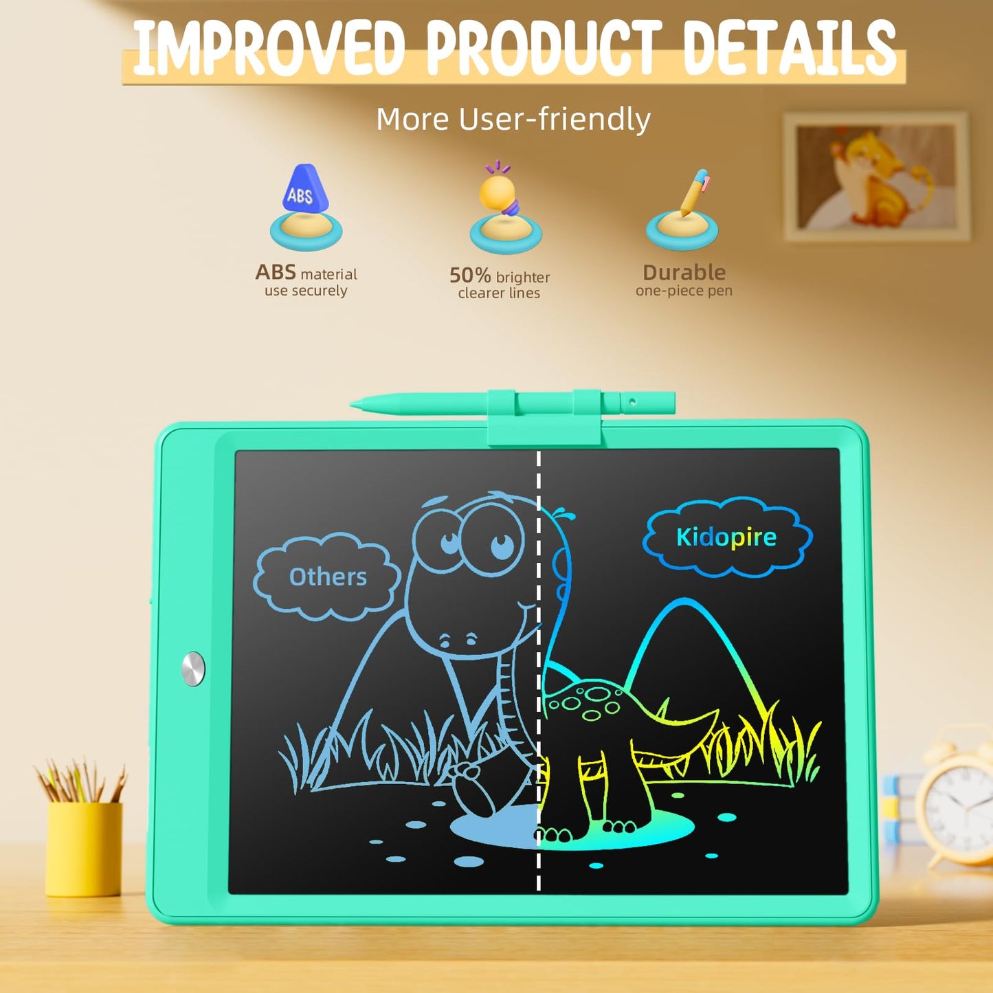 Kidopire Girls Toys Gifts, LCD Writing Tablet Doodle Board, Reusable Drawing Pad Drawing Tablet Kids, Birthday for 3 4 5 6 7 8 Y