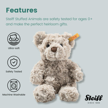 Steiff Honey Teddy Bear, Premium Teddy Bear Stuffed Animal, Teddy Bear Toys, Stuffed Teddy Bear, Teddy Bear Plush, Cute Plushies, Plushy Toy For Girls Boys And Kids, Soft Cuddly Friends (Tan, 8')