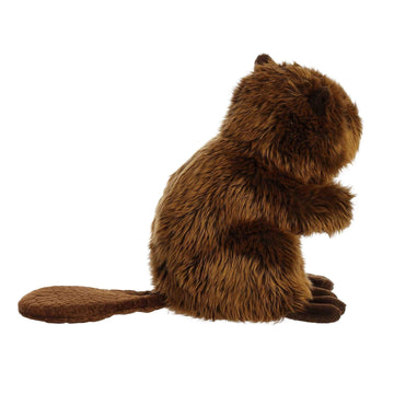 Aurora® Realistic Miyoni® Beaver Stuffed Animal - Lifelike Detail - Cherished Companionship - Brown 9 Inches