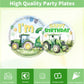 Rakuto Tractor 2nd Birthday Decorations Supplies, 96PCS Tractor Party Plates Napkins and Forks Set, Disposable Farm Two Years Ol