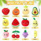 12 Pieces Cute Fruit Plush Toys Colorful Stuffed Fruits Soft Mini Avocado Strawberry Orange Pineapple Peach Lemon Stuffed Doll F