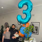 3 Balloon, Blue Number Balloons 40 Inch, 3Rd Birthday Decorations For Kids Girls Boys, Men Women Blue Party Supplies For Party D