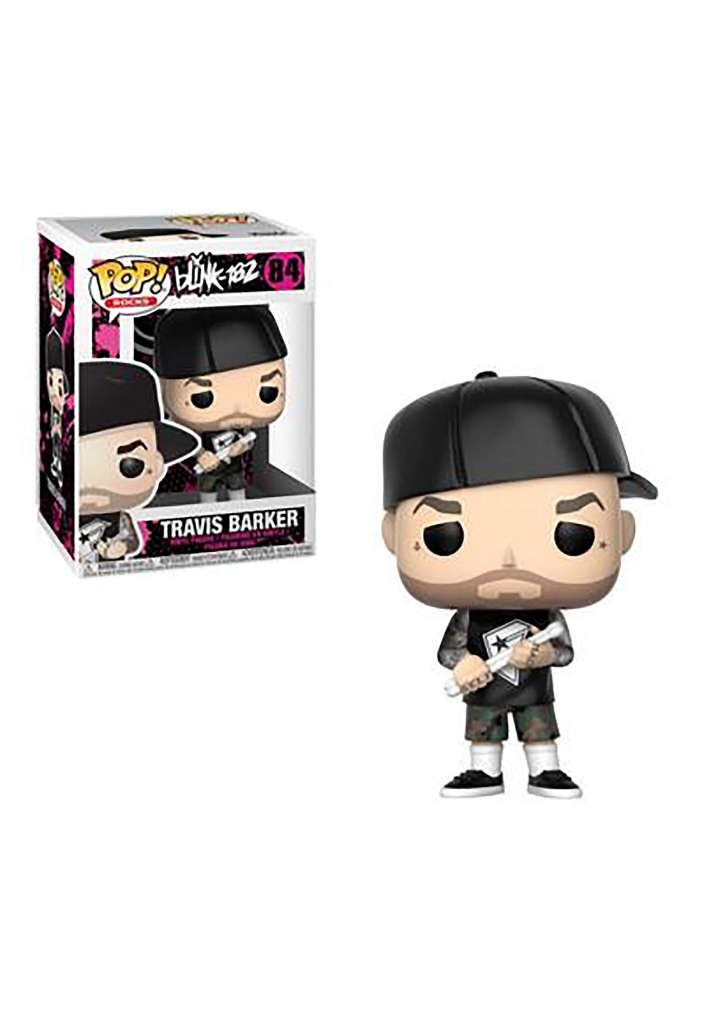 Funko Pop Rocks Blink 182 Travis Barker Collectible Figure - Multicolor, Resin, Model 32692