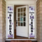LASKYER Happy 14th Birthday Decorations,14th Purple Balloon Birthday Theme Door Hanging Banner Sign,Cheers to Fourteen Years Old