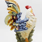 StealStreet SS-CG-31980, 15.75 Inch Porcelain Painted Colorful Rooster Bird Figurine Statue, Blue/Orange