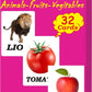 Flash Cards For Kids  36 Cards & 72 Images  Children Early Learning Flash Cards Of Animals, Birds, Fruits