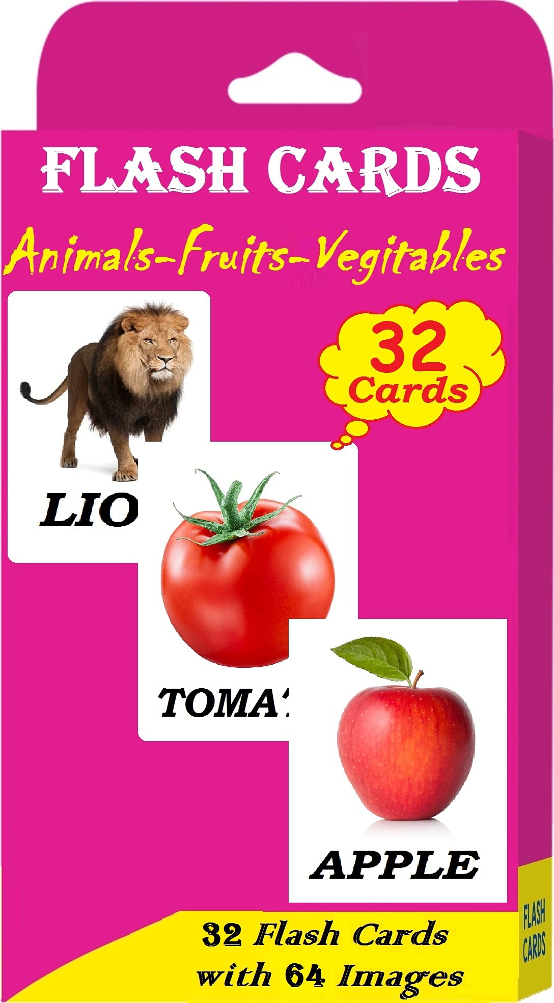Flash Cards For Kids  36 Cards & 72 Images  Children Early Learning Flash Cards Of Animals, Birds, Fruits