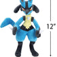 Pok?mon 12 Large Lucario Plush - Officially Licensed - Quality Soft Stuffed Animal Toy - Add to Your Collection - Great Gift for Kids  Boys & Girls