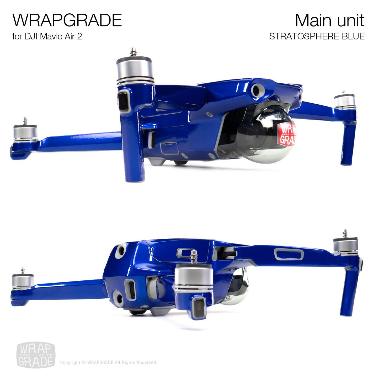 Wrapgrade Main Unit Skin Compatible with DJI Mavic Air 2 (Stratosphere Blue)