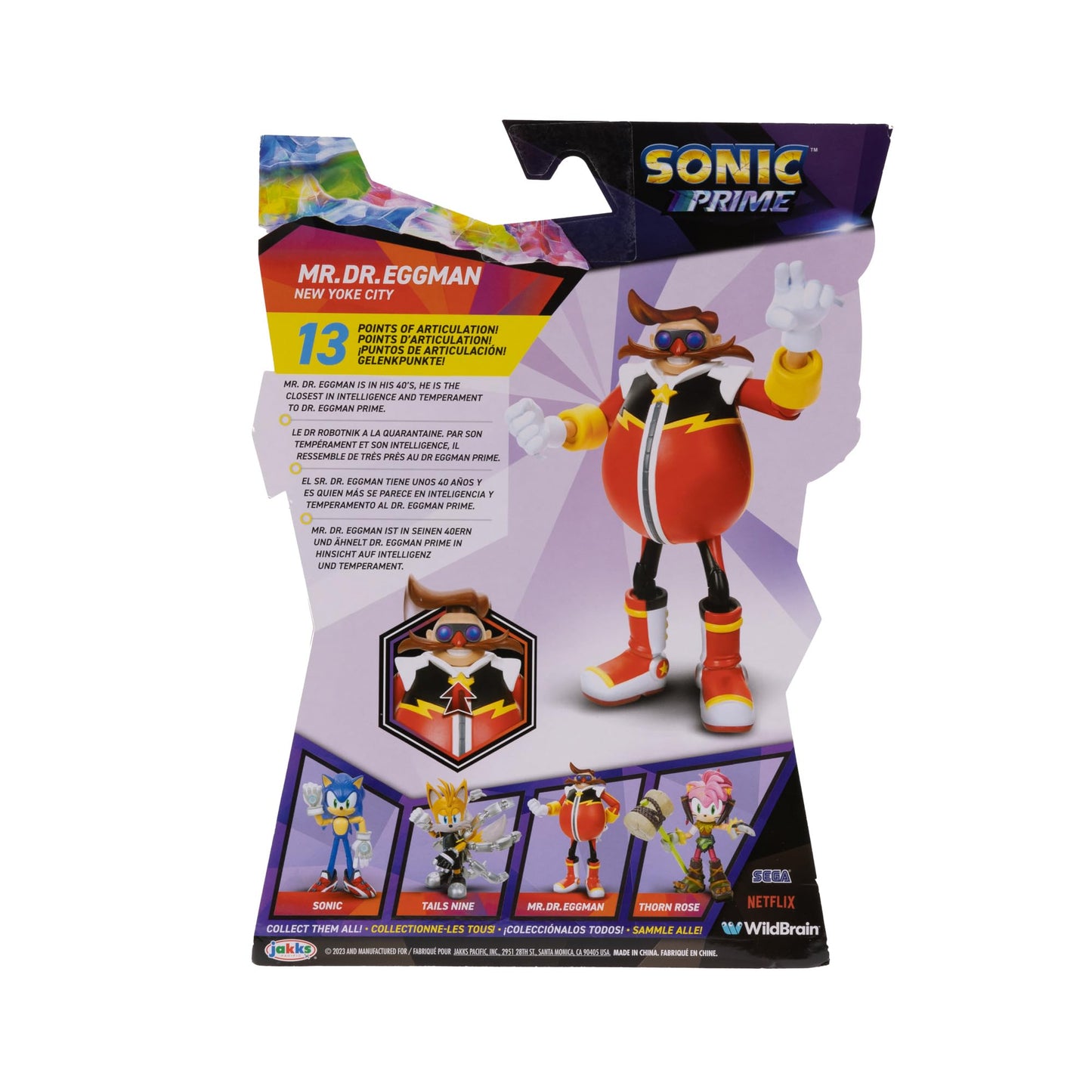 Sonic Prime 5' Articulated Action Figure - Mr. Dr. Eggman