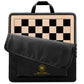 A&A 17.25'' Professional Wooden Chess Board with Storage Bag/Ebony Wood & Maple Inlay / 1.75'' Squares w/o Notation