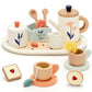 Pairpear Wooden Tea Set For Toddlers,Wooden Toys Tea Party Set Play Kitchen Accessories For Kids Girls And Boys 3 Years And Up,T