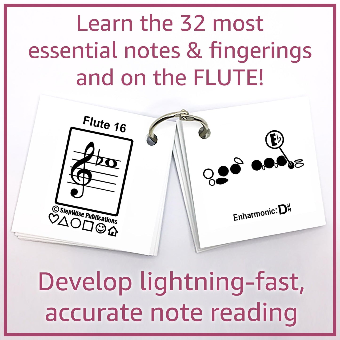 Music Flash Cards: Notes, Fingerings, & Music Theory (Flute)