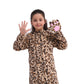 Wizland Leopard Costume For Kids One Piece Cheetah Costume Kids Cheetah Costume Cat Onesie Cheetah Onesie Kids 10-12