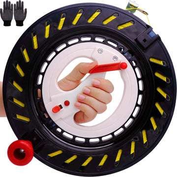 Kite Reel With Upgraded Braking And Anti-Reverse Function - 11.03 Inches, 2600 Feet String, Large-Size Grip For Adults, Any Posi