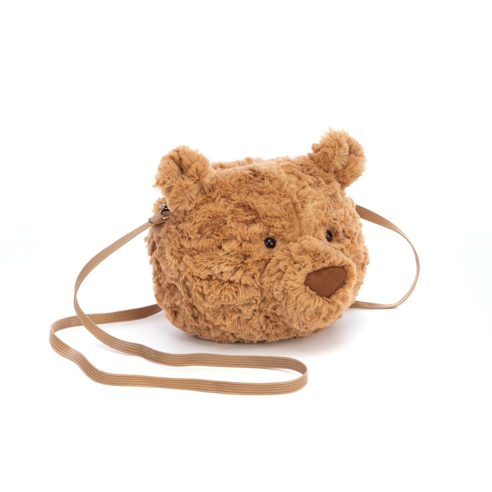 Jellycat Bartholomew Bear Plush Bag, 7 Inches - Crossbody And Shoulder Purse - Fun And Unique Handbag