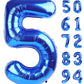 Navy Blue 5 Balloon, Number Balloon 40 Inch, Blue Party Supplies, 5Th Birthday Balloon Decorations, 5 Number Balloons, Number 5