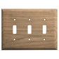 Whitecap Teak 3-Toggle Switch/Receptacle Cover Plate