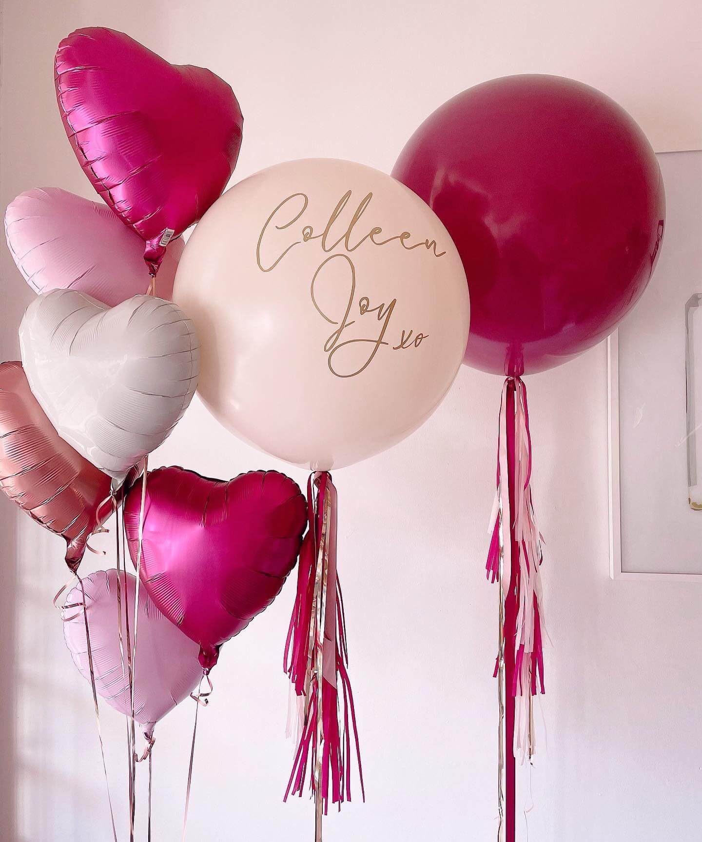 Red Heart Shaped Balloons Pack Of 12,18 Inch White Love Valentine Balloons Pink Heart Romantic Balloons For Valentines Day Propo