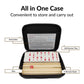 MIDOLITE Rummy Cube Game Set - 106 Wooden Tiles with 4 Racks, Travel Case, Family Game Night, White