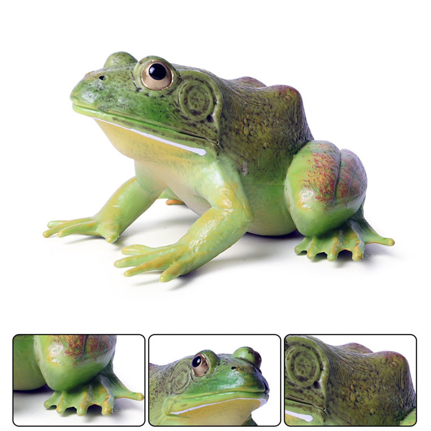 Scahow Plastic Frog Toys For Kids, Rainforest Animals Figures, Rubber Bullfrog Figurine, Forest Woodland Animals Toys, Frog Deco