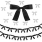 Trandraft 2 Pcs Black Bow Garland Banner 16.4 FT Bow Party Decortions for Girls Black Bow Ribbon Banner Bow Birthday Baby Shower