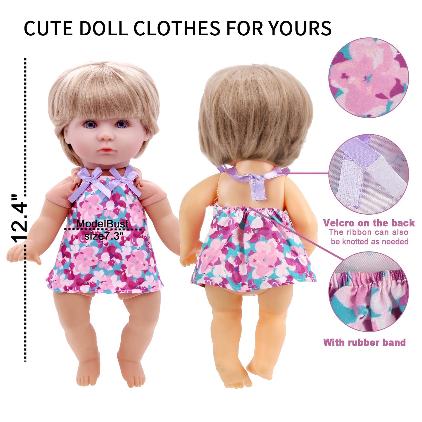 Girl Doll Clothes And Accessories 6 Sets Doll Clothes For 12 Inch Dolls Alive-Baby Doll Clothes Dress Pajamas Lovely Baby Doll Outfits Accessories For Christmas Birthday For Little Girl