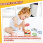 Lovestown Wooden Stacking Toys, Burger Stacking Toys Montessori Toys For Kids Educational Preschool Learning Toys For Boys Girls Birthday Gifts, Medium