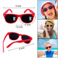 GINMIC Kids Sunglasses Party Favors, 12Pack Neon Sunglasses for Kids, Boys and Girls, Great Gift for Birthday Party Supplies, Be