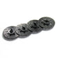 Hobbypower Aluminum 12mm Hex Hub Wheel Tires Brake Disc for 1/10 On-Road Car XI D3 D4 (Pack of 4,Black & Sliver)