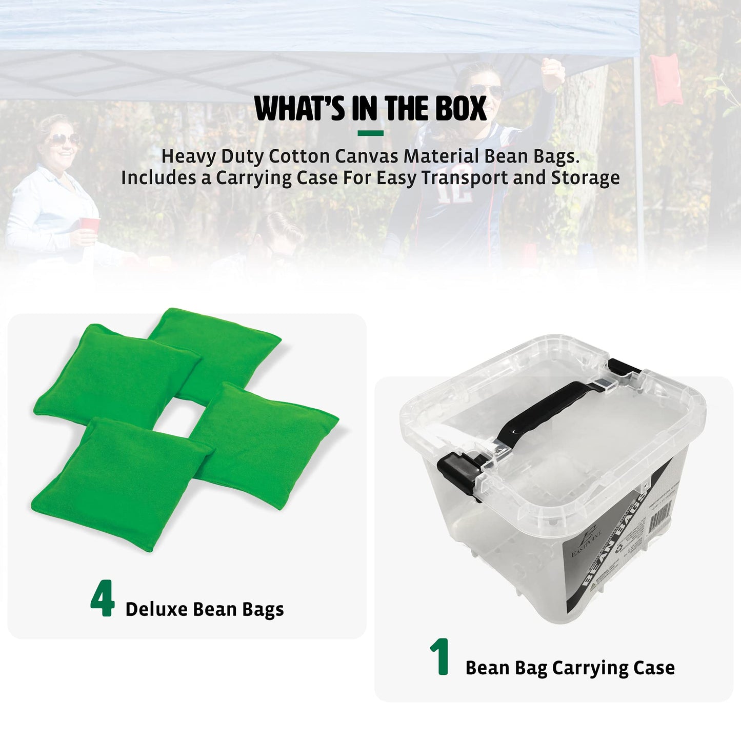 Wild Sports Bean Bag (Set Of 4), Green, X-Large