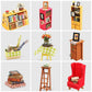 Hands Craft Diy Miniature Dollhouse Kit - Sam'S Study 3D Model Tiny House Building With Led Lights Wood Prefabricated Pieces Puzzle 1:24 Scale Crafts For Adults And Teens Dg102