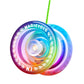 Magicyoyo Yoyo Pack Of 2 Yoyos Unresponsive Yoyo V10 And Responsive Yoyo K1, Plastic K1 Yoyo For Kids Beginners, V10 Metal Yoyo For Adults, With 12 Yoyo Strings, Yoyo Case Bag (Black Blue + Gradient)