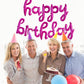 Toniful Hot Pink Happy Birthday Balloons Banner,Cursive Happy Birthday Balloons Hot Pink Birthday Decorations Hot Pink Mylar Foi