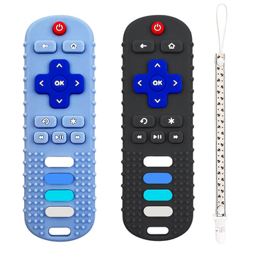 Yapromo Baby Teething Toys 2 Pcs Silicone Teethers Chew Toy Cute Remote Control Shape Teethers Bpa Free