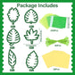 Qyeahkj 36 Set Summer Suncatchers Crafts for Kids DIY Hawaiian Palm Leaves Window Tissue Paper Crafts Kit Green Leaf Hanging Dec
